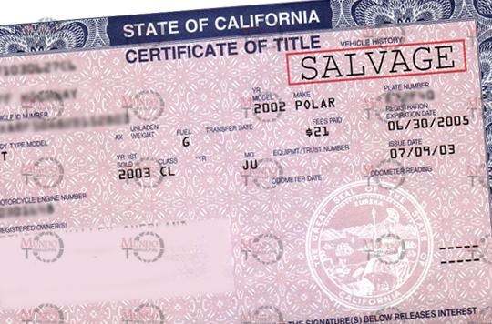 Salvage cars ? Insurance ?